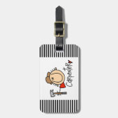 オスの大工 ラゲッジタグ (正面縦)