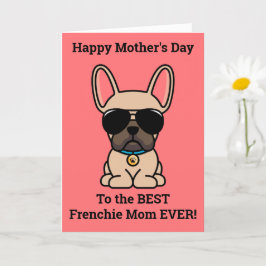 オスの子鹿色のフレンチブルドッグの母の日カード カード