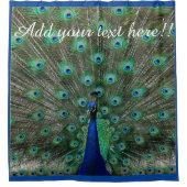 オスの孔雀をもったいぶって歩くことを個人化して下さい シャワーカーテン (正面)