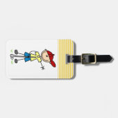 オスの棒の姿のゴルファー ラゲッジタグ (正面横)