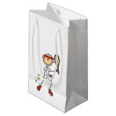 オスの棒の姿のテニス選手 スモールペーパーバッグ (正面アングル)