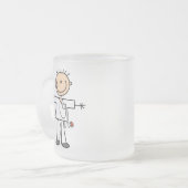 オスの棒の姿のナース フロストグラスマグカップ (正面左)