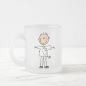 オスの棒の姿のナース フロストグラスマグカップ (左)