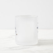 オスの棒の姿のナース-青 フロストグラスマグカップ (中央)