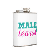 オスの涙のおもしろいピンクとティール（緑がかった色） フラスク (右)