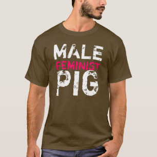 オスの男女同権主義のブタ Tシャツ