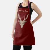 オスの茶色の鹿の頭顔大きな〔雄ジカの〕枝角ブルゴーニュ エプロン (インサイチュ)