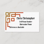 オスの10代の若者は名刺を働かせます 名刺 (裏面)