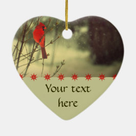 オスの(鳥)ショウジョウコウカンチョウ セラミックオーナメント