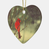 オスの（鳥）ショウジョウコウカンチョウ セラミックオーナメント (左)