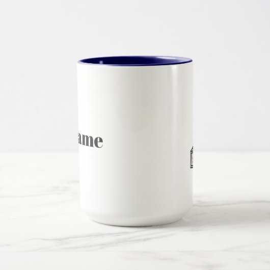 オスのEMS名パーソナライズされたMug マグカップ (中央)