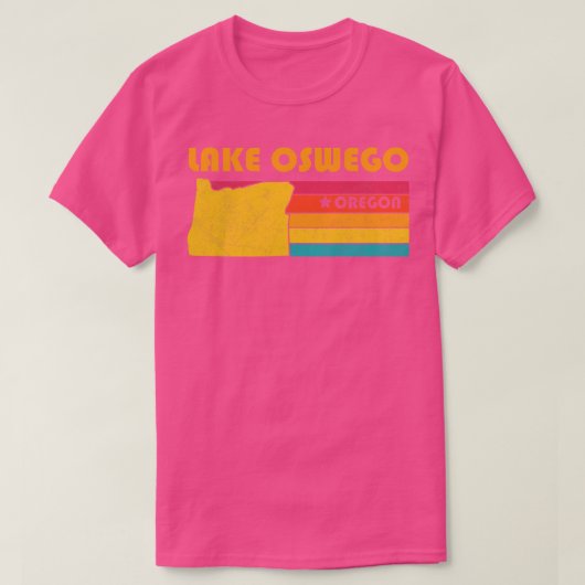 オスウェゴオレゴン湖ヴィンテージ動揺して土産 Tシャツ (デザイン正面)