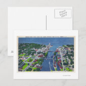 オスウェゴ川、ロック、ハーバーエントランス ポストカード (正面/裏面)