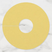 オスカラフルの七面鳥の扇形の尾の葉黄色 ワイングラスタグ (裏面)