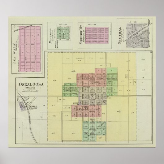 オスカルーサ、リーウォーク、カンザス州ボナンザ ポスター (正面)