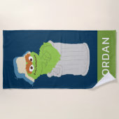 オスカーごみ箱を減らす |名前の追加 ビーチタオル (正面)