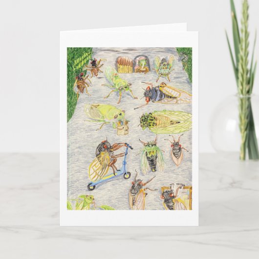 オスカーとカサンドラとそのセミの友人 カード (正面)
