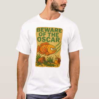 オスカーに用心 | おもしろい怒魚漫画 Tシャツ