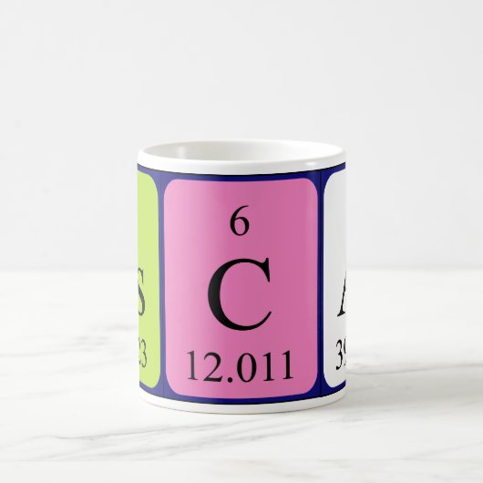 オスカーの周期表の名前のマグ コーヒーマグカップ (中央)