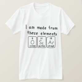 オスカーの周期表名のシャツ Tシャツ