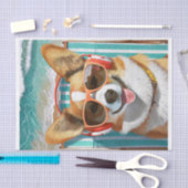 オスカーはリビエラを行うコルギ愛の生活 薄葉紙 (クラフト)