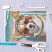 オスカーはリビエラを行うコルギ愛の生活 薄葉紙 (クラフト)