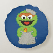 オスカーザグルーフウールスタイル ラウンドクッション (裏面)