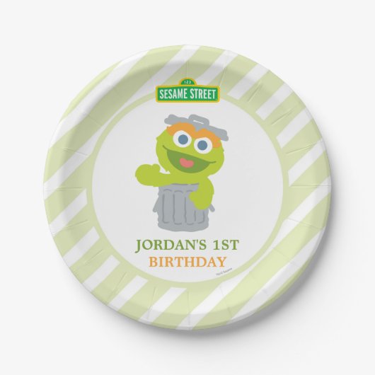 オスカーザグルーフベビー誕生日 ペーパープレート (正面)