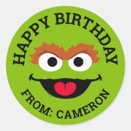 オスカーザグロウチ顔 |ハッピーバースデー ラウンドシール