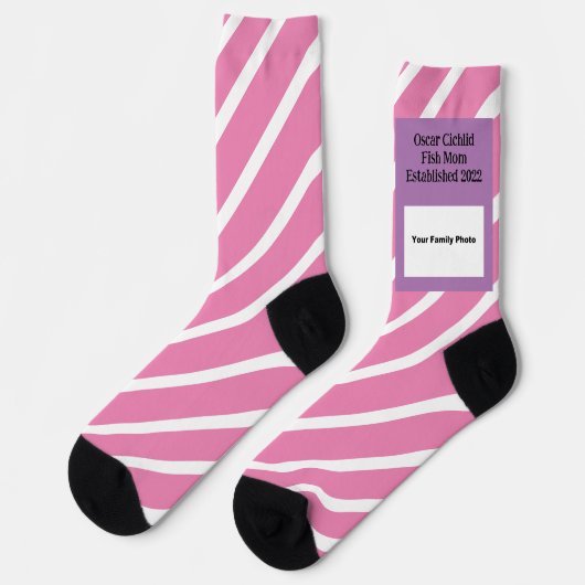 オスカーシクリッド・フィッシュ・ママ設立写真テンプレート ソックス (左)