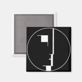 オスカールシュレンマーバウハウスロゴ マグネット (正面/裏面)