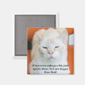 オスカー侮辱的なおもしろい猫 マグネット (正面/裏面)
