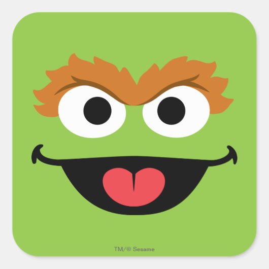 オスカー顔アート スクエアシール (正面)