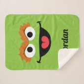 オスカー顔アート |名前の追加 シェルパブランケット (正面(横))