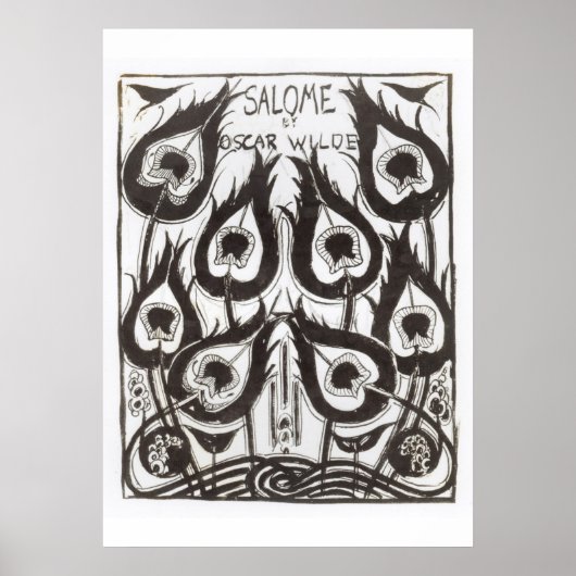 オスカー「サロメ」の表紙のオリジナルスケッチ ポスター (正面)