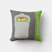 オスカー・ザ・グラウチと彼のゴミ箱 | あなたの名前を追加 クッション (正面)
