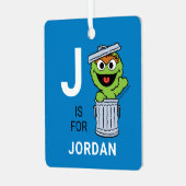 『オスカー・ザ・グルーフ』 |名パーソナライズされた前(写真付き) メタルオーナメント (正面左)