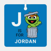 『オスカー・ザ・グルーフ』 |名パーソナライズされた前（写真付き） メタルオーナメント (正面)