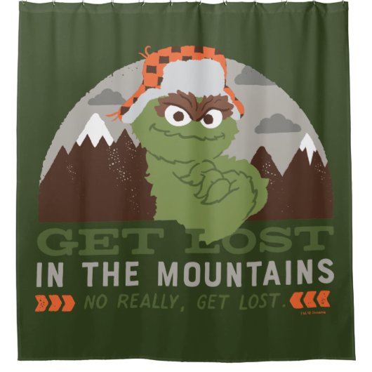 オスカー・ザ・グローチ |素晴らしアウトドア シャワーカーテン (正面)