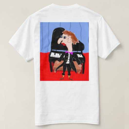オスカー・ザ・ピアニスト Tシャツ (デザイン裏面)