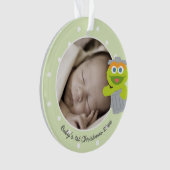 オスカー |ベビー初めてのクリスマス – 名前の追加 オーナメント (正面)