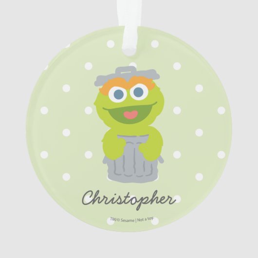 オスカー |ベビー初めてのクリスマス – 名前の追加 オーナメント (裏面)