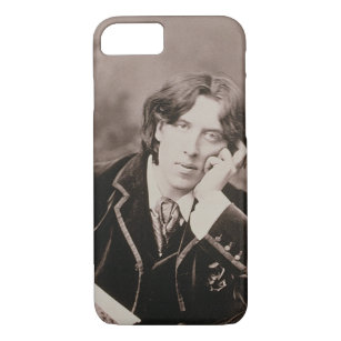 オスカー・ワイルド(1854-1900年)のポートレート、1882年(b/wのpho iPhone 8/7ケース