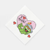 オスカー「私はゴミを愛している」バレンタイン スタンダードランチョンナプキン (角)