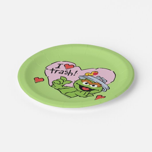 オスカー「私はゴミを愛している」バレンタイン ペーパープレート (アングル)