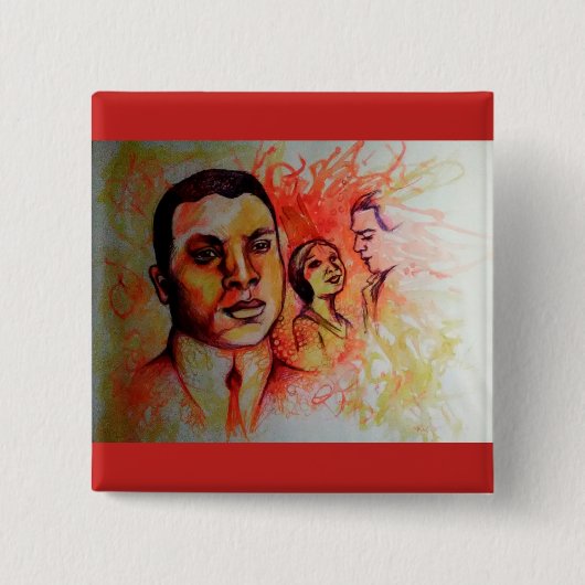 オスカーMicheaux -黒い映画撮影技師ボタン 缶バッジ (正面)