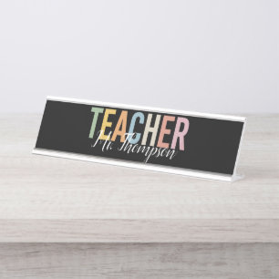 オススメの先生への感謝を込めたギフト Back to School デスクネームプレート