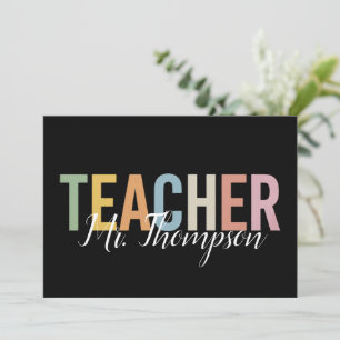オススメの先生への感謝を込めたギフト Back to School 招待状