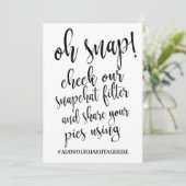 オススメ ハッシュタグ フォトブース 看板 招待状 (スタンド正面)