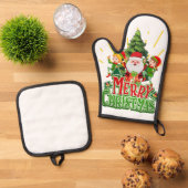 "オスタイリッシューブンミッツ&ポットホルダーセット – キッユニークト 鍋つかみ&鍋敷きセット (トップダウン)